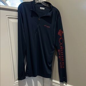 Columbia PFG Navy Long Sleeve Shirt